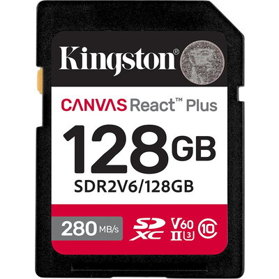 Kingston 128GB SDXC Canvas React Plus SDXC UHS-II 280R/100W U3 V60