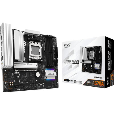 ASROCK MB Desktop A620AM Pro RS, AM5, 4x DDR5, 1x PCIe 4.0 x16, 1x PCIe 3.0 x16, 2x Hyper M.2(PCIe Gen4x4), 1x Ultra m.2, 2x SAT