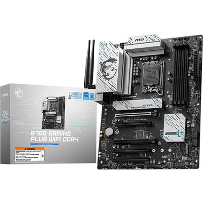 MSI B760 GAMING PLUS WIFI DDR4, LGA 1700, 4xDDR4, ATX, Dual Channel DDR4 5333(OC)MHz, 5x PCIe x16 slots, 2x M.2 slots, 1x HDMI, 