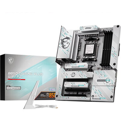 MSI B850 GAMING PLUS WIFI PZ, ATX, Socket AM5, Back Connectors, 4x DDR5 Dual Channel DDR5 up to 8200(OC)MHz, 4x PCIe x16 slot, 3
