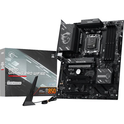 MSI B850 GAMING PRO WIFI6E, ATX, Socket AM5, 4x DDR5 Dual Channel up to 8200(OC)MHz, 4x PCIe x16 slot, 2x M.2 slot, 4x USB 5Gbps