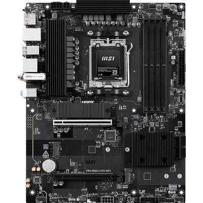 MSI PRO B850-S EVO WIFI, ATX, Socket AM5, 4x DDR5 Dual Channel up to 8200(OC)MHz, 2x PCIe x16 slot, 3x M.2 slot, 4x USB 2.0, 2x 