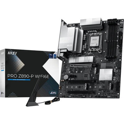 MSI PRO Z890-P WIFI6E, LGA 1851, Dual Channel DDR5 up to 9200(OC)MHz, 3x PCIe x16 slots, 4x M.2 slot, 4x USB 2.0, 2x USB 3.2 Gen