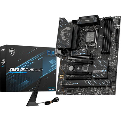 MSI Z890 GAMING WIFI, LGA 1851, Dual Channel DDR5 up to 8800(OC)MHz, 4x PCIe x16 slots, 3x M.2 slots, 6x USB 5Gbps A, 1x USB 20G