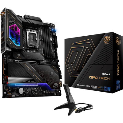 ASROCK MB Desktop Z890 Taichi, S1851, 4x DDR5, 1x PCIe 5.0 x16, 1x PCIe 4.0 x4, 1x Blazing M.2, 5x Hyper M.2, 4x SATA3, 3x USB-C