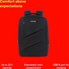 CANYON BPE-5, Laptop backpack for 15.6 inch, Product spec/size(mm): 400MM x300MM x 120MM(+60MM), Red, EXTERIOR materials:100% Po