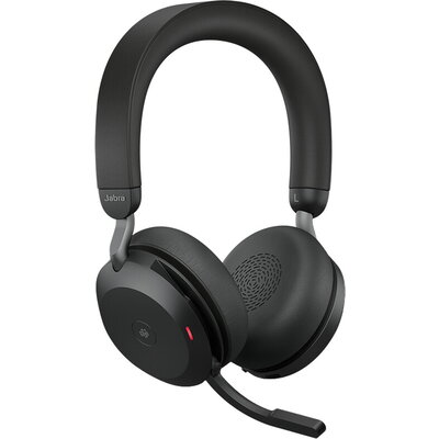 JABRA EVOLVE2 75, Link380a MS Stereo Black, EVOLVE2 75 headset Black MS, Link 380 BT adapter USB-A MS,1.2m USB-C to USB-A cable,