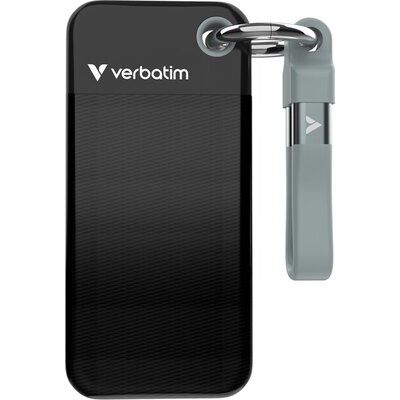 Твърд диск Verbatim Pocket SSD USB 3.2 Gen 2 2TB Black/Grey