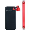 Твърд диск Verbatim Pocket SSD USB 3.2 Gen 2 2TB Black/Red