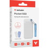 Твърд диск Verbatim Pocket SSD USB 3.2 Gen 2 1TB White/Light Blue incl. two rubber sleeves