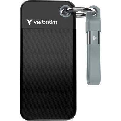 Твърд диск Verbatim Pocket SSD USB 3.2 Gen 2 512GB Black/Grey