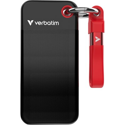 Твърд диск Verbatim Pocket SSD USB 3.2 Gen 2 512GB Black/Red