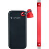 Твърд диск Verbatim Pocket SSD USB 3.2 Gen 2 512GB Black/Red