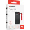 Твърд диск Verbatim Pocket SSD USB 3.2 Gen 2 512GB Black/Red