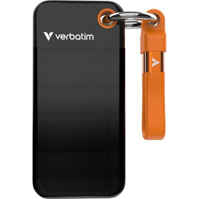 Твърд диск Verbatim Pocket SSD USB 3.2 Gen 2 512GB Black/Orange