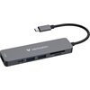 USB хъб Verbatim USB-C Essentials Multiport Hub 6 Port with card reader