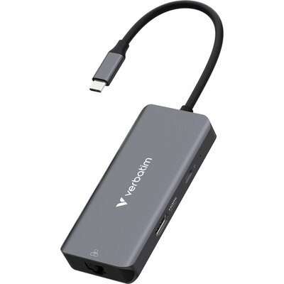 USB хъб Verbatim USB-C Essentials Multiport Hub 6 Port with RJ45