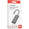 USB хъб Verbatim USB-C Essentials Multiport Hub 6 Port with RJ45