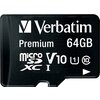 Памет Verbatim micro SDXC 64GB Class 10 (Incl. Adaptor)