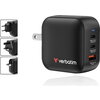Зарядно устройство Verbatim Mini GaN Charger 70W 3 Port US plug with EU and UK adaptors