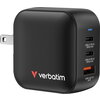 Зарядно устройство Verbatim Mini GaN Charger 70W 3 Port US plug with EU and UK adaptors