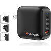 Зарядно устройство Verbatim Mini GaN Charger 100W 4 Port US plug with EU and UK adaptors