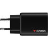 Зарядно устройство Verbatim Essentials GaN Charger 65W EU plug Black