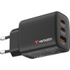 Зарядно устройство Verbatim Essentials GaN Charger 65W EU plug Black