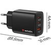 Зарядно устройство Verbatim Essentials GaN Charger 65W EU plug Black