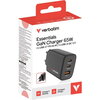 Зарядно устройство Verbatim Essentials GaN Charger 65W EU plug Black