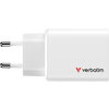 Зарядно устройство Verbatim Essentials GaN Charger 65W EU plug White