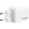 Зарядно устройство Verbatim Essentials GaN Charger 65W EU plug White