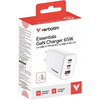 Зарядно устройство Verbatim Essentials GaN Charger 65W EU plug White