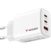 Зарядно устройство Verbatim Essentials GaN Charger 65W EU plug White