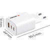 Зарядно устройство Verbatim Essentials GaN Charger 65W EU plug White