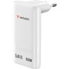 Зарядно устройство Verbatim Fold 'n' Go GaN Charger 65W EU plug White