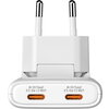 Зарядно устройство Verbatim Fold 'n' Go GaN Charger 65W EU plug White