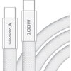 Кабел Verbatim Sync & Charge SoftTouch USB-C to C cable 100W 120 cm - White