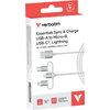 Кабел Verbatim Sync & Charge Cable 3-in-1 USB-A to Micro-B/USB-C/Lightning 18W 100cm - White