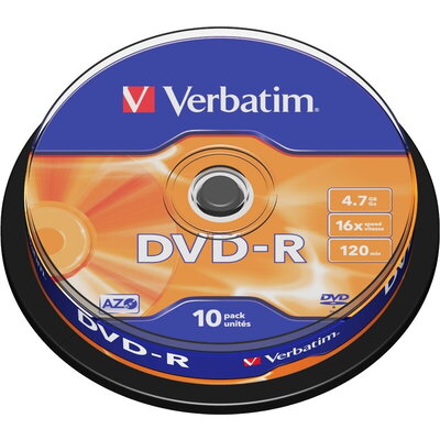 Медия Verbatim DVD-R AZO 4.7GB 16X MATT SILVER SURFACE (10 PACK)