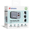 Зарядно устройство Verbatim GNC-35 GaN Charger 2 Port 35W USB A/C (EU/UK/US)