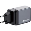 Зарядно устройство Verbatim GNC-65 GaN Charger 3 Port 65W USB A/C (EU/UK/US)