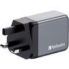 Зарядно устройство Verbatim GNC-65 GaN Charger 3 Port 65W USB A/C (EU/UK/US)