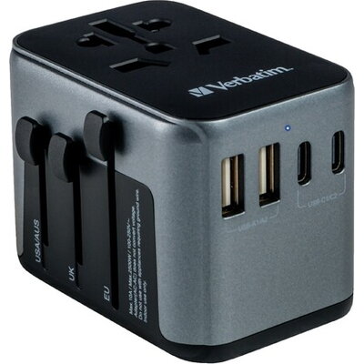 Адаптер Verbatim UTA-03 Universal Travel Adapter with USB-C PD 30W