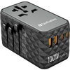 Адаптер Verbatim UTA-06 GaN III Universal Travel Adapter with 2 x USB-C PD 100W