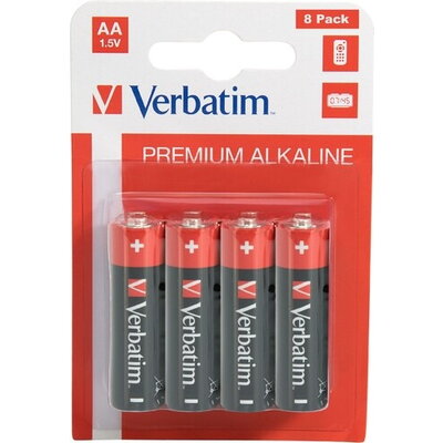 Батерия Verbatim ALKALINE BATTERY AA 8 PACK (HANGCARD)