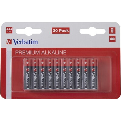 Батерия Verbatim ALKALINE BATTERY AAA 20 PACK (HANGCARD)