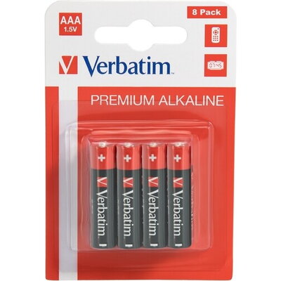 Батерия Verbatim ALKALINE BATTERY AAA 8 PACK (HANGCARD)