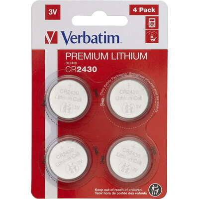 Батерия Verbatim LITHIUM BATTERY CR2430 3V 4 PACK