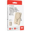 Външна батерия Verbatim Charge 'n' Go 2C Power Bank Magnetic Wireless 5000mAh with 2 USB-C Cables & Stand Gold